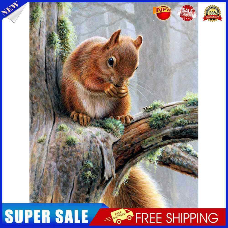 #A 5D DIY Full Drill Diamond Painting Squirrel Cross Stitch Mosaic Kit (W1449)