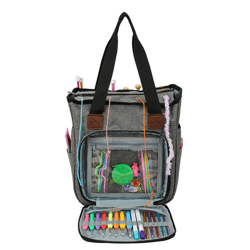 Knitting Yarn Bags Crochet Hooks Needles Sewing Kits Storage Case Organizer