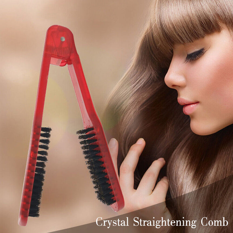 V-Shaped Random Color Splint Comb Transparent Anti-Static Hair Brushes