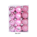 24pcs/box Christmas Balls 3cm Hanging Shopping Mall Ceiling Ornament (K) Newly