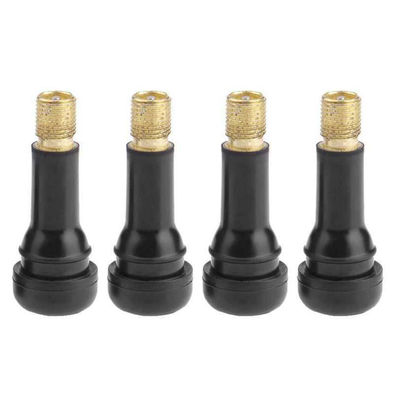 4pcs TR438 Snap-in Rubber Tubeless Tire Car Wheel Tyre Valves with Dust Cap