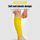 1 Pair Breathable Sports Football Shin Guard Leg Socks Pads (Yellow Adults)