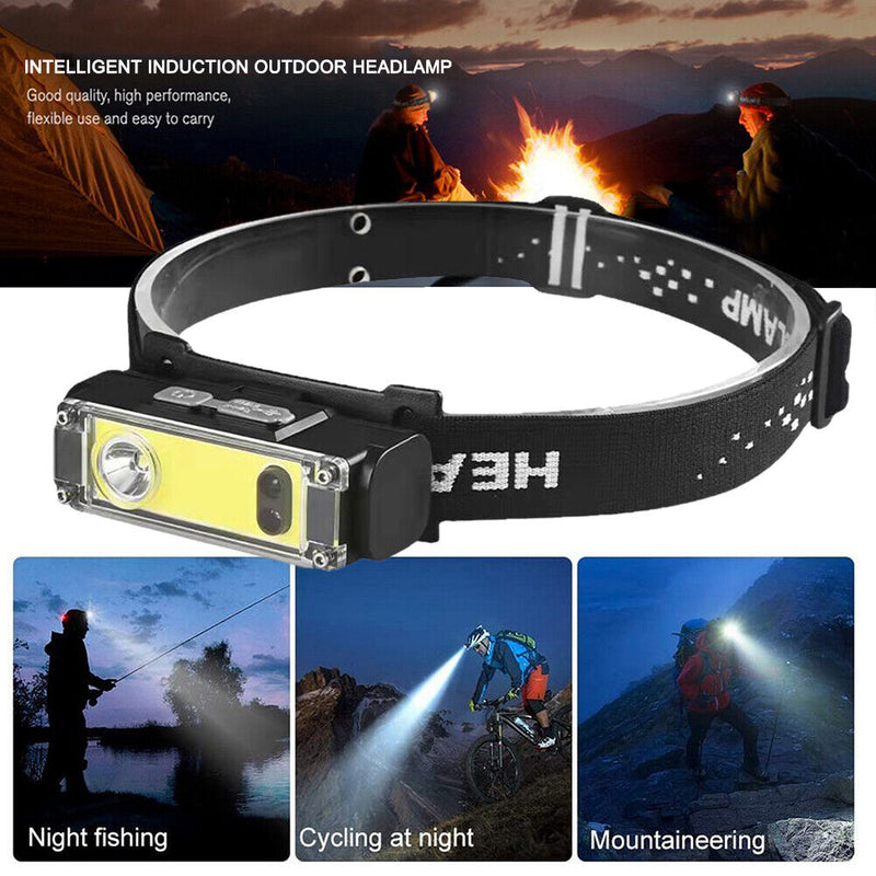 Strong Headlight Outdoor Night Fishing Red Light Headlamp Headwear Flashlig
