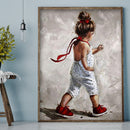 Diamond Painting 5D Full Round Drill Mosaic DIY Girl in Red Dress Kit Wall Decor