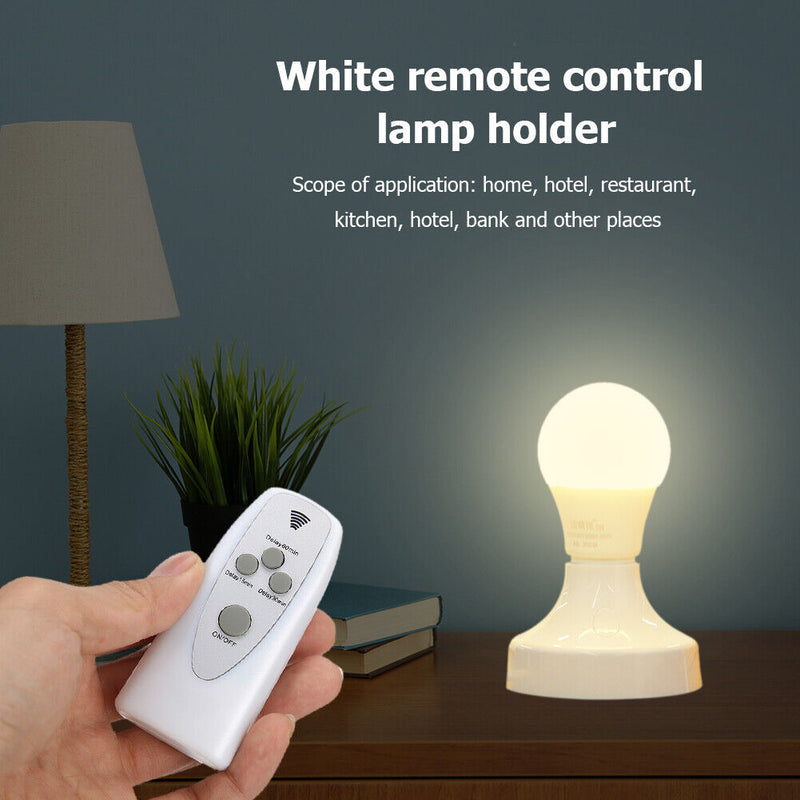 E27 Wireless Remote Control Lamp Holder 85-285V Light Base Socket EU Plug