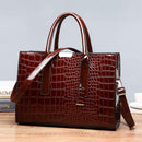 3pcs/Set Fashion Crocodile Pattern PU Leather Women Shoulder Handbag Purse Tote