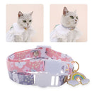 Pet Supplies Bell Pendant Dog Collar Kitten Necklace Rainbow Cat Collars
