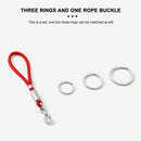 Outdoor Camping Climbing Carabiner Rope with Key Chain Belt Clips (Red) Newly