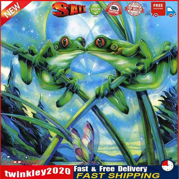 5D DIY Full Drill Diamond Painting Animal Frog Cross Stitch Embroidery Kit Newly