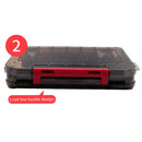 Fishing Lure Box Double Side Bait Case Organizer Fishing Tackle (L Grey) Newly