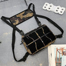 Oxford Vest Shoulder Bag Multi-function Waistcoat Unisex Hip Hop Streetwear P