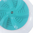 Mini Ultrasonic Turbo Washing Machine Removes Dirt Travel Washer (Cyan) Newly