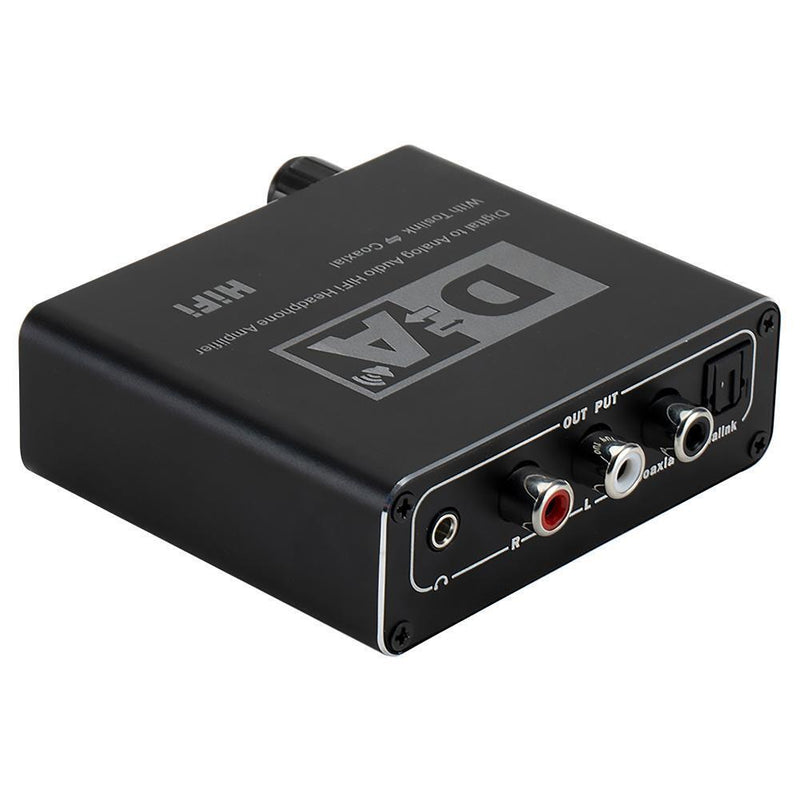 Digital Optical Coaxial Toslink to Analog RCA 3.5mm Headphone Audio Converter