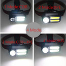 Mini Work Light Fishing Head Lamp XPE+2* COB LED Headlamp Running Headlight