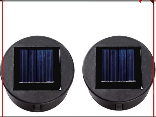 ANGMLN 2 Solar Lights Replacement Top with Bulbs Solar Panel Lantern Li #F