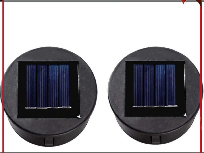 ANGMLN 2 Solar Lights Replacement Top with Bulbs Solar Panel Lantern Li