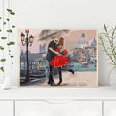 Couple Kissing Partial Oil Paint By Numbers DIY Handpainted on Canvas Arts