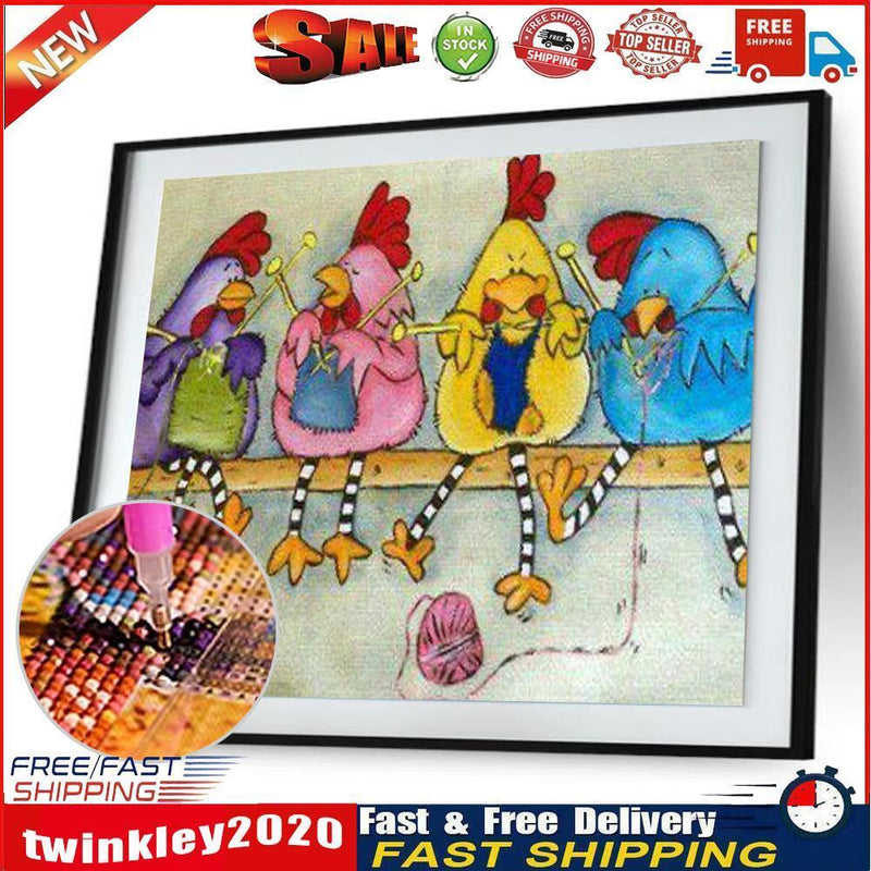 Chicken 5D Full Drill Diamond Painting Embroidery DIY Cross Stitch Decor Newly