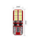 LED COB 3014 24SMD License Plate Light T10 W5W Dome Map Car LED Reading Bulbs