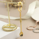 Glitter Mini Spoon Teaspoon Pendant Mini Crown Necklace Key Ring Spoon Keychain