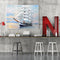 Hand Painted on Canvas DIY White Ship Oil Paint By Numbers Drawing Kit Ornaments