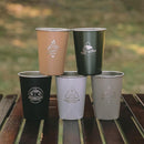 Stainless Steel Camping Cup Outdoor Travel Coffee Beer Mugs (Army Green)