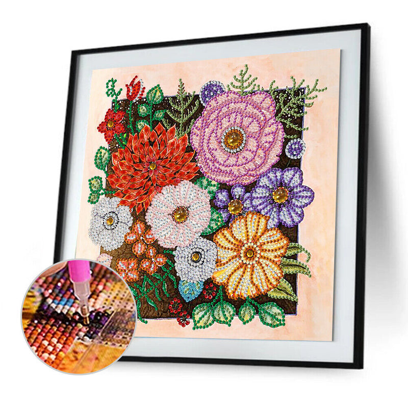 Diamond Painting 5D DIY Flower Partial Special Drill Rhinestone Kit (HB208)