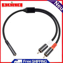3.5mm Female to 2 RCA Male Audio Cable Splitter Adapter for MP3 Player Amplifier