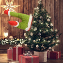 Hanging Christmas Santa Legs - Christmas Thief Burlap Stealer Design Tree Topper