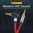 Essager 3.5mm Aux Jack Male to Male Audio Cable for Car Headphone (Red) Newly