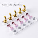 Acrylic Nail Art Practice Display Stand Chess Board Magnetic Holder (Pink) Newly