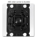 4pcs Stainless Steel Self-Adhesive Universal Pulley Caster Pulleys (Black)