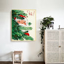 Tree Santa Frameless Picture Oil Paint By Numbers Hand Painted Picture for Home