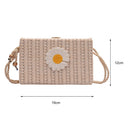 Fashion Straw Camera Bag Daisy Women Small Square Crossbody Ladies Messenger Bag