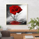 5D DIY Full Round Drill Diamond Painting Red Rose Mosaic Rhinestone Drawing