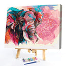 Painting By Numbers Kit DIY Color Elephant Canvas Oil Art Picture Craft Newly