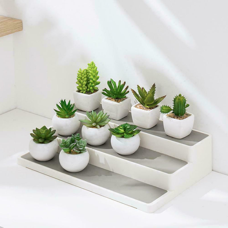 White 3 Tier Shelf Jar Rack Holder Cupboard Organiser Hot Kitchen Tools I8U5