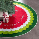 Merry Christmas Outdoor Blanket Carpet Floor Mat Christmas Tree Skirt 4 Layers