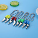 Napkin Holder Dental Lab Bib Crocodile Clips Flexible Metal Ball Chain  Newly