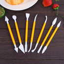 8pcs/set 16 Patterns Fondant Cake Decorating Sugar Craft Modeling (Yellow)