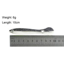 5pcs 10cm 6g Bionic Loach Fishing Artificial Crankbait Soft Baits (White)