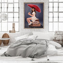Hand Painted DIY Umbrella Girl Oil Canvas Paint By Numbers Drawing Kit Orna