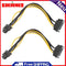 2pcs 15pin SATA to 6pin PCI-e PCI Express Adapter Cable for Video Card