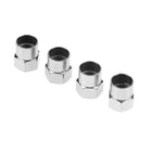 100Pcs/Set Chrome Plated Plastic Tire Valve Stem Wheel Caps for Schrader Ve