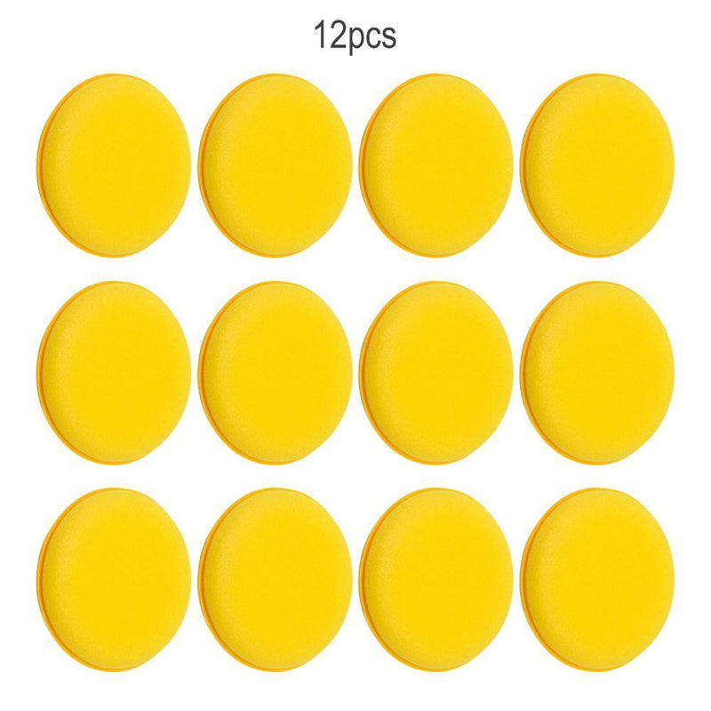 12pcs/set Auto Car Washing Cleaning Sponge Polish Waxing Cleaning Scrubber Newly