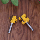2pcs 1/4" Milling Cutter Kit Shank Tongue & Groove Router Bit Set of 3 Tees