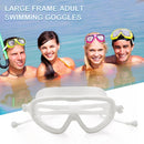 Swimming Goggles with Earplugs Waterproof Adults Diving Eyewear (White)2x