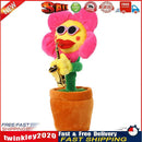 Simulation Sunflower Dancing Saxophone Musical Plush Toys (Rose Fillet) Newly