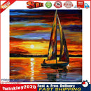 Full Cross Stitch 11CT Sailboat Stamped DIY Cotton Thread Embroidery (2) Newly