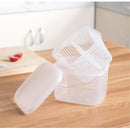 Food Storage Fridge Box 2 in1 Container Fresh-keeping Sealed Box Drain
